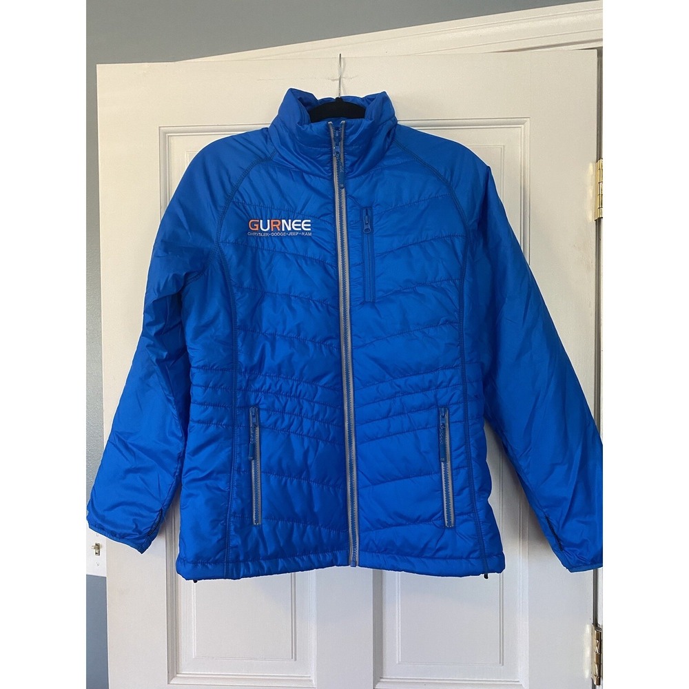 Bright Blue Women's Gurnee Cutter And Buck Zip SZ Large Puffy Jacket